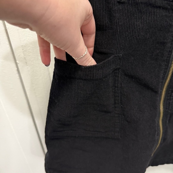 Altar'd State Black Corduroy Mini Zip Up Skirt - Picture 3 of 8